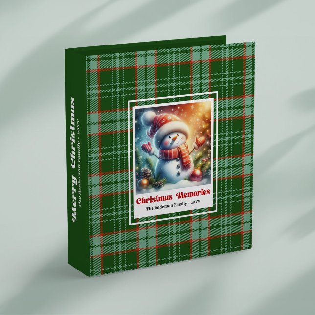 Joyful Christmas snowman memory scrapbook editable Binder (Joyful Christmas snowman memory scrapbook editable)