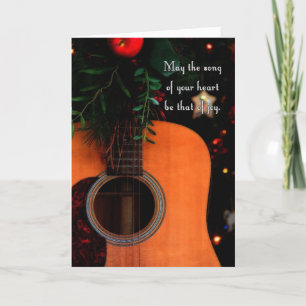 Joyful Christmas Song, Holiday Acoustic Guitar Card
