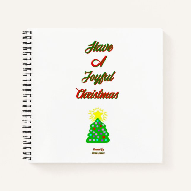 Joyful Christmas Spiral Notebook (Front)