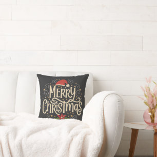 Joyful Christmas Throw Pillow