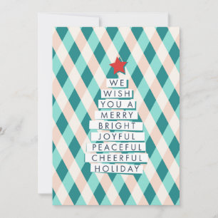 Joyful Christmas Tree - Words of Cheer Holiday Card
