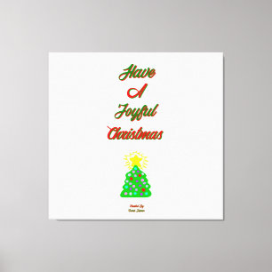 Joyful Christmas Wrapped Canvas