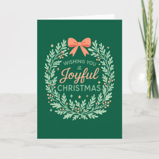 Joyful Christmas Wreath Card