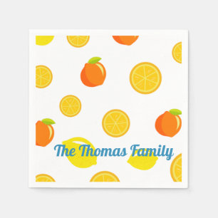 Joyful Citrus: Lemons & Oranges Napkin
