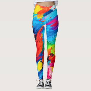 Joyful Colour Explosion Painting Leggings