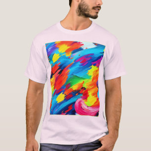 Joyful Colour Explosion Painting T-Shirt