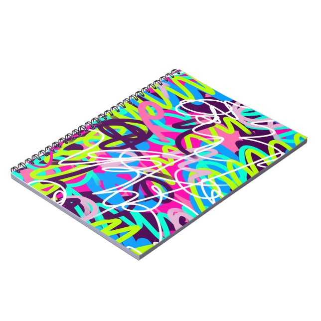 Joyful Colours Modern Abstract  Notebook (Left Side)