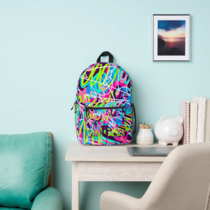 Joyful Colours Modern Abstract Printed Backpack