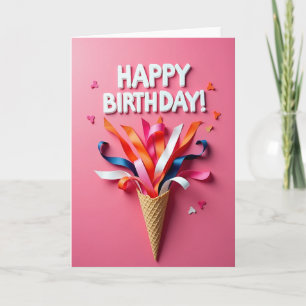 Joyful Cone Birthday Card