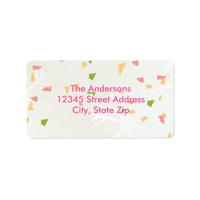 Joyful Confetti - Address Label (Front)