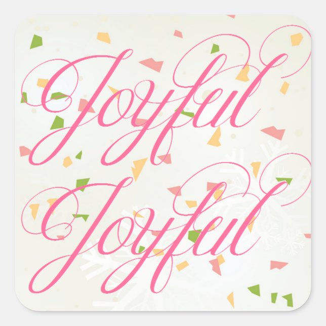 Joyful Confetti - Square Sticker (Front)