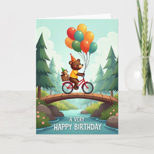 Joyful Cycling Birthday Card