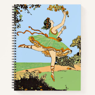 joyful dancer print notebook