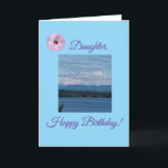 Joyful, Daughter's Birthday, Folded Card<br><div class="desc">Cheerful and filled with love and nature scenes.
Designed with a photo of mother and daughter
in mind,  to be placed in the interior left.  Also,  
name of your daughter can be added on the cover.</div>