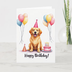 Joyful Dog Birthday Party Card