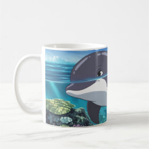 Joyful Dolphin Splash Mug