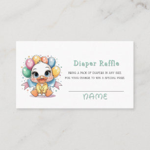 Joyful Duckling Diaper Raffle Business Card