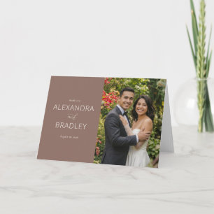 Joyful Earthy Elegant Photo Thank You Card