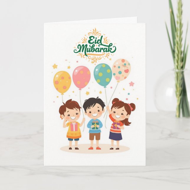 Joyful Eid al-Fitr Design Card (Front)
