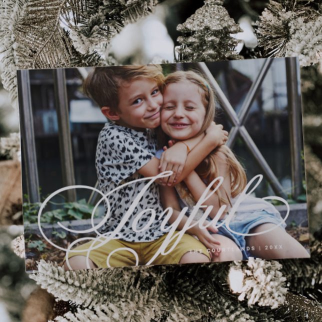 Joyful Elegant Script Photo Holiday (Creator Uploaded)