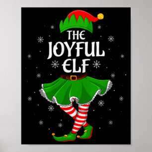 Joyful Elf Christmas Family Girls Women Elf Squad Poster
