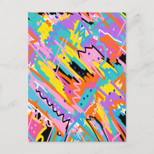Joyful Expression Abstract Art Postcard