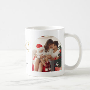 Joyful Family Modern Winter Holiday 2 photos  Coffee Mug