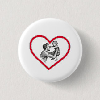 Joyful Fatherhood - Dad and Baby 1 Inch Round Button