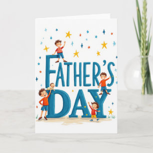 Joyful Fathers Day Lettering Card