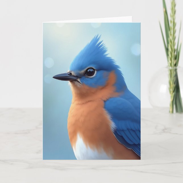 Joyful Feathered Birthday Card (Front)