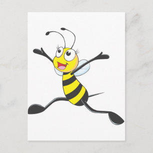 Joyful Female Bee Postcard