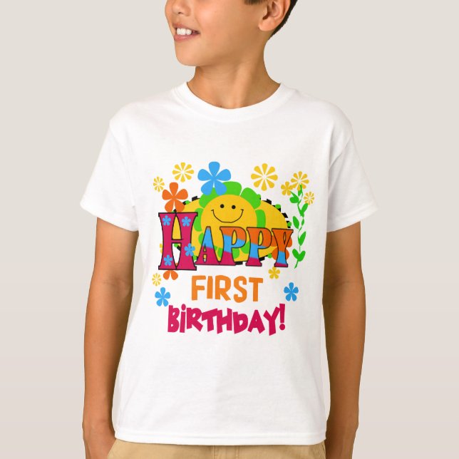 Joyful First Birthday T-shirts and Gifts (Front)