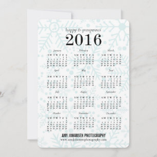 Joyful Flakes Calendar Business Holiday Card