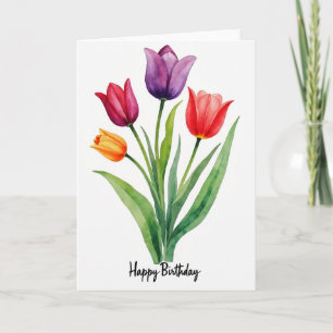 Joyful Floral Painting Card