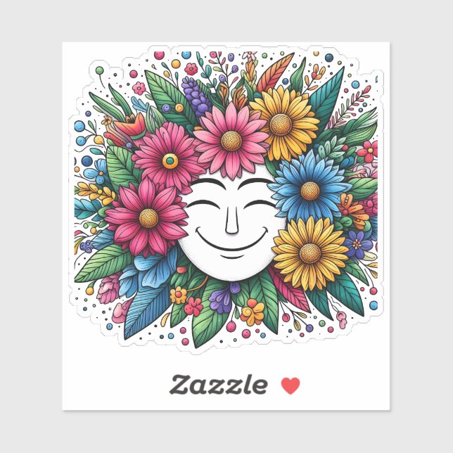 Joyful Floral Stickers for Creativity (Sheet)