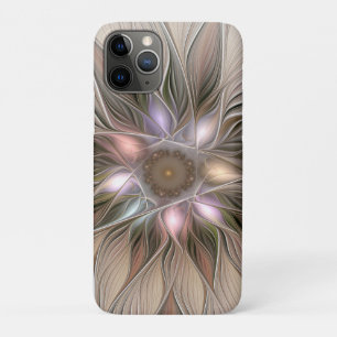 Joyful Flower Abstract Beige Brown Floral Fractal iPhone 11 Pro Case