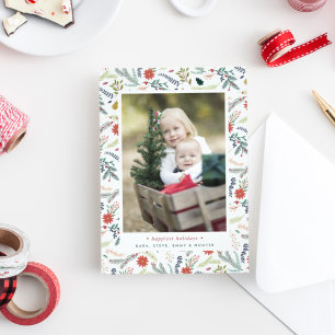 Joyful Foliage Holiday Photo Card