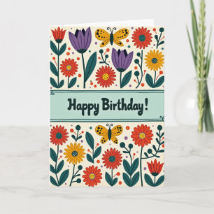 Joyful Folk Art Garden Card