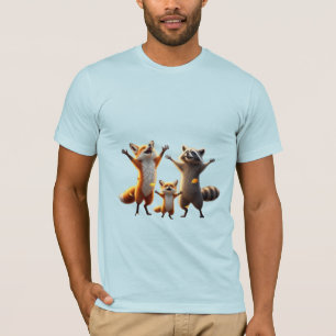 Joyful Forest Friends Fox and Raccoon T-Shirt