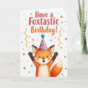 Joyful Fox Party Card