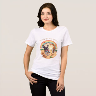 Joyful French Bulldog & Coffee Splash – Paws, Tri-Blend Shirt