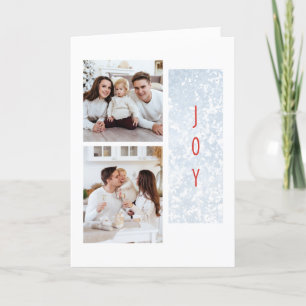 Joyful Frosty Family Two Photo Holiday Card
