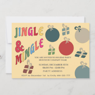  Joyful fun colourful ornaments gifts Holiday Invitation