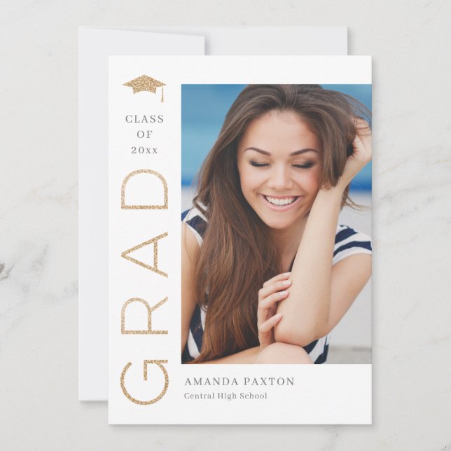 Joyful Grad Editable Color Graduation Invitation (Devant)
