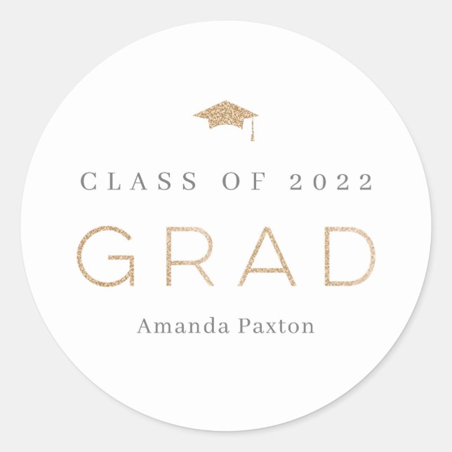 Joyful Grad Graduation Stickers or Envelope Seals (Front)