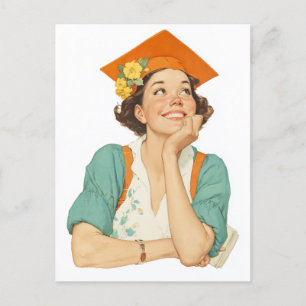 Joyful Graduation Day Portrait Postcard