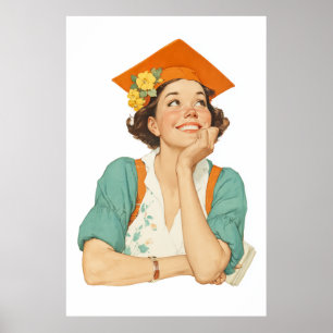 Joyful Graduation Day Portrait Poster