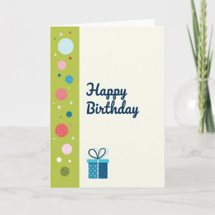 Joyful Green Panel Birthday Card