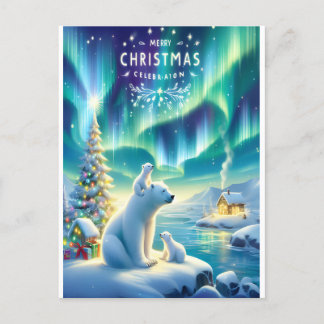 Joyful Greetings: Merry Christmas Holiday Postcard