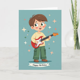 Joyful Guitar Kid Card
